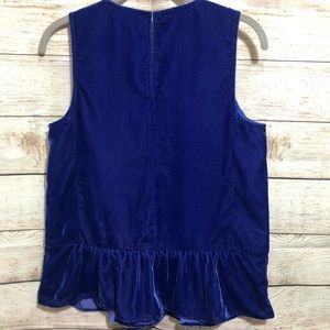 J. Crew Tops - J Crew Royal Blue Velvet Top J. Crew Tops - J Crew Royal Blue Velvet Top